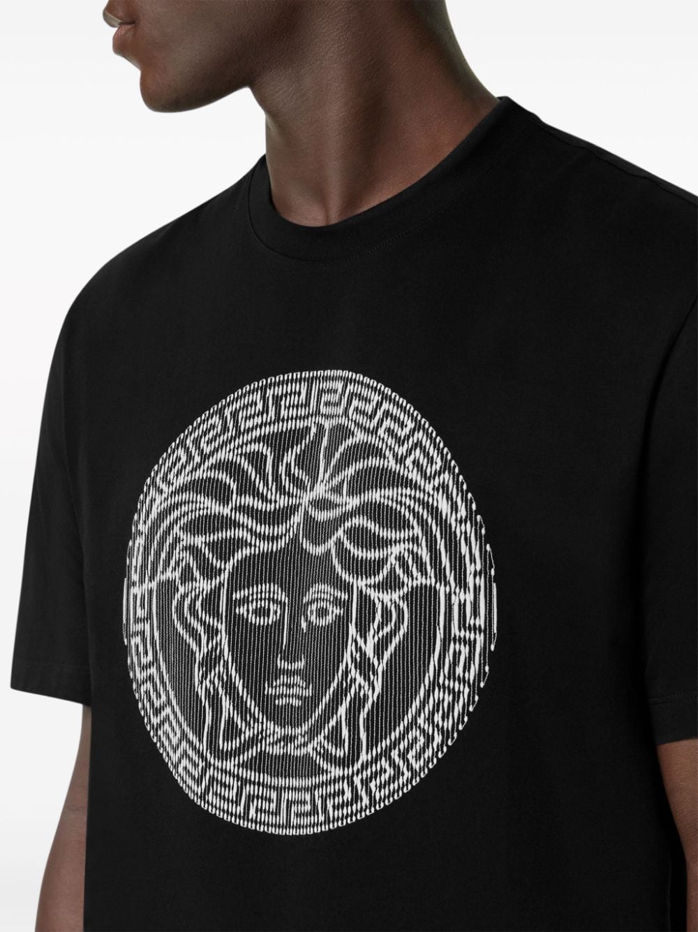 T-shirt in cotone con Medusa Sliced<br><br><br>