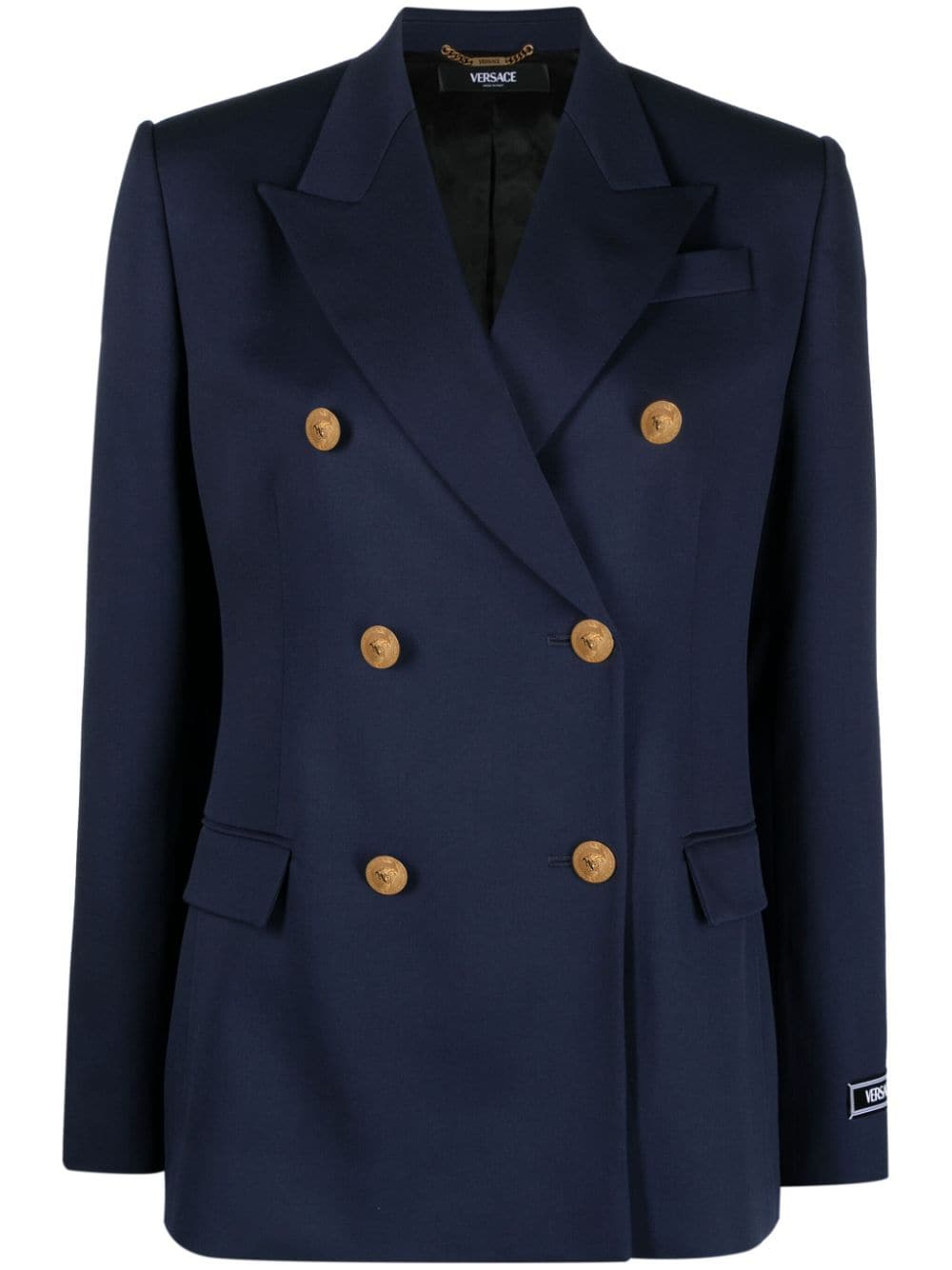 Blue and gold buttons jacket