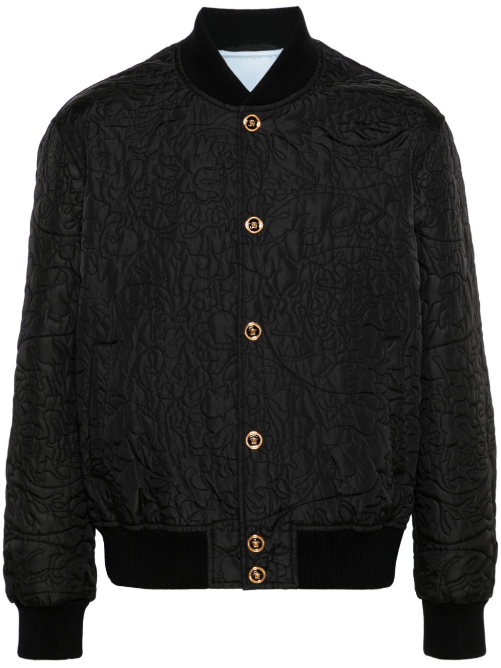 Barocco-quilted bomber jacket<BR/><BR/><BR/>