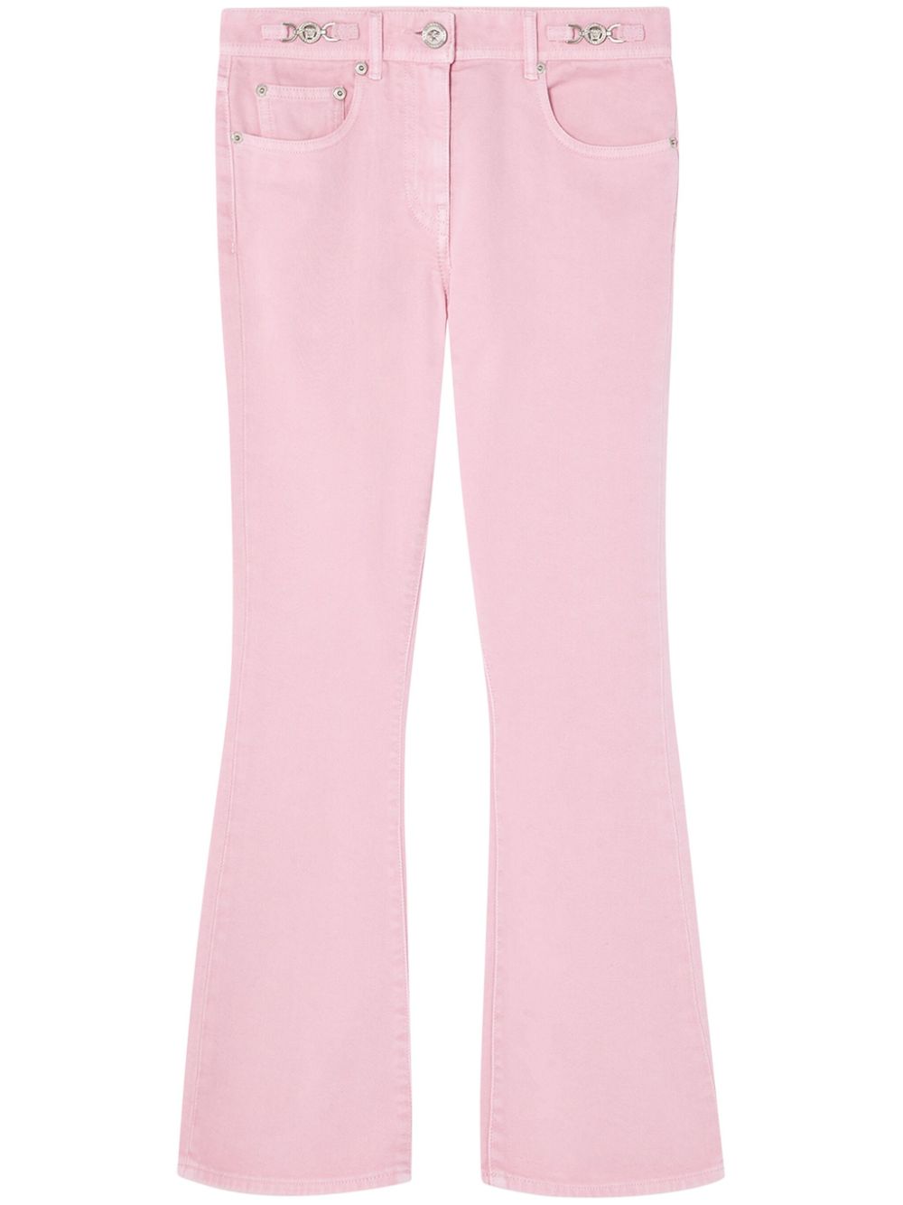 Jeans in denim di cotone rosa