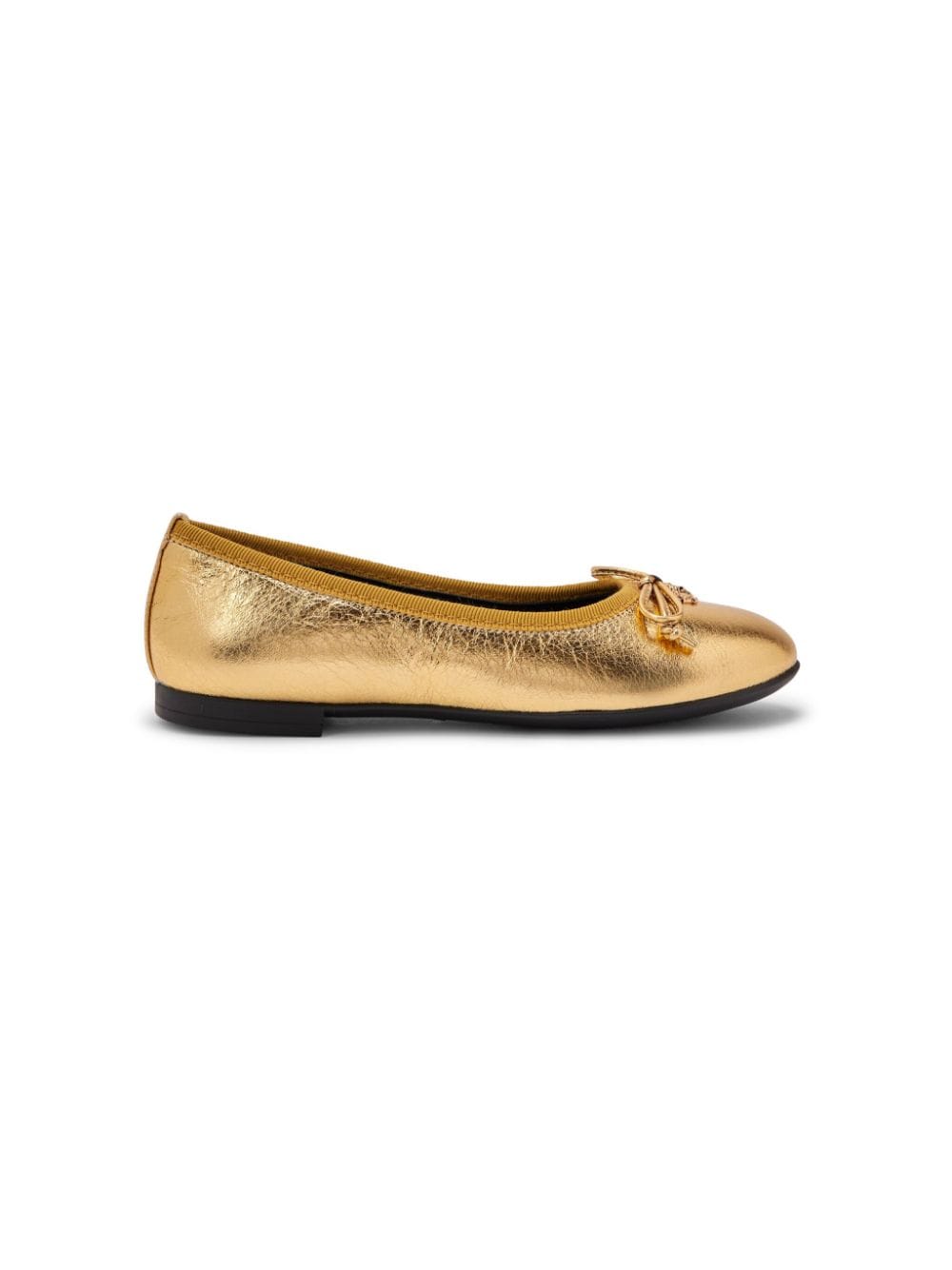 Metallic leather ballerina shoes<BR/><BR/><BR/>