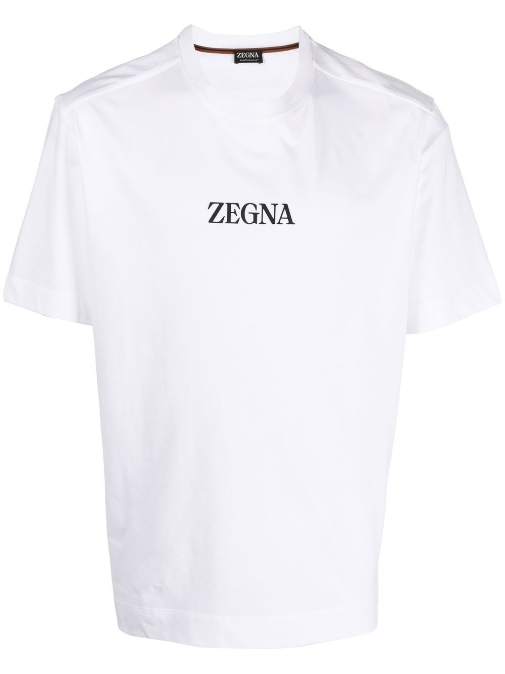 T-shirt girocollo con stampa logo<br><br><br>