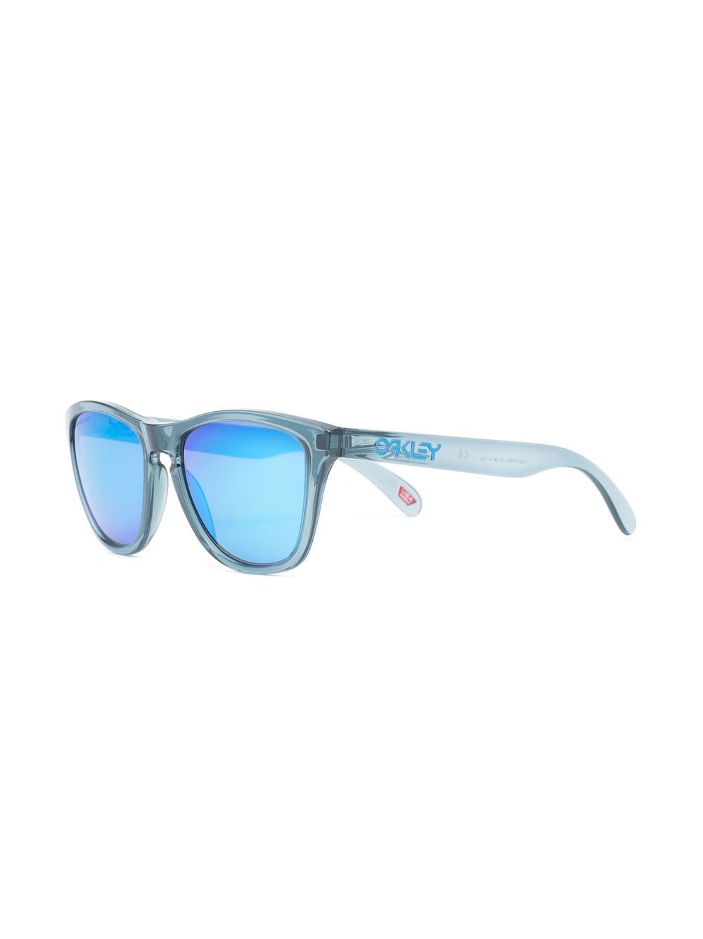 White rounded square-frame sunglasses
