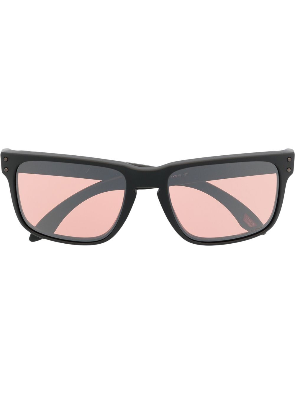 Pink tinted square frame sunglasses