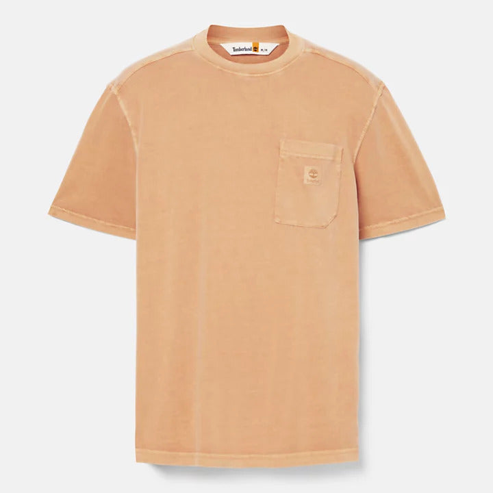 Orange T-shirt with merrymack river chest pocket