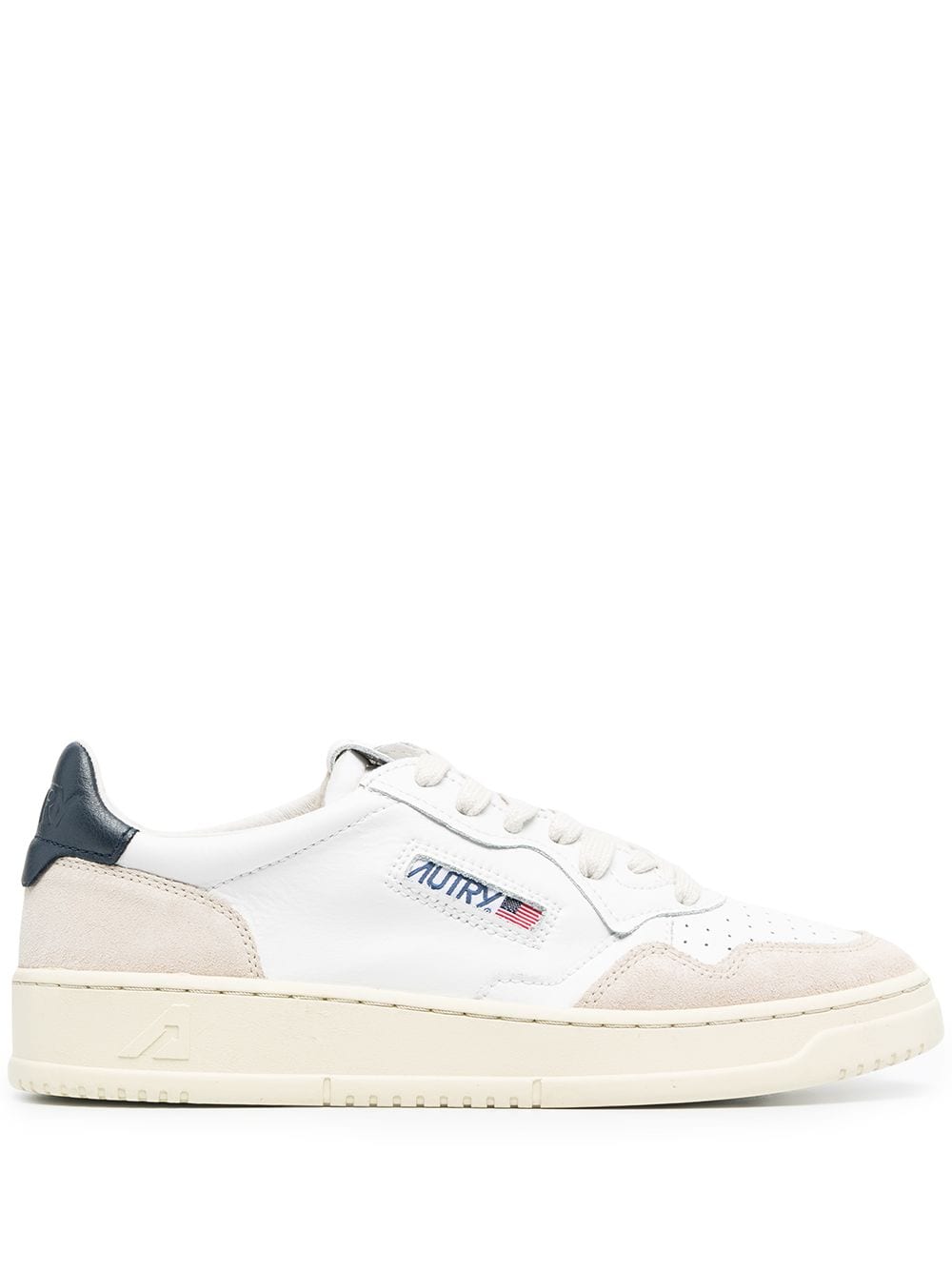 AUTRY AULMLS28LEAT/SUEDE WHT/BLUE