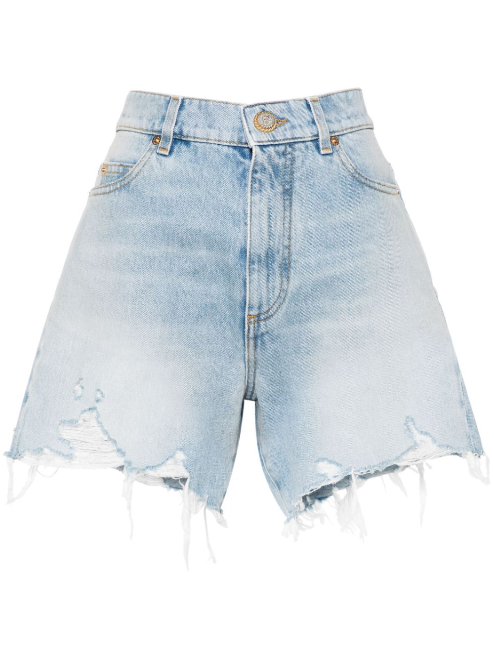 High-rise denim shorts<BR/><BR/><BR/>