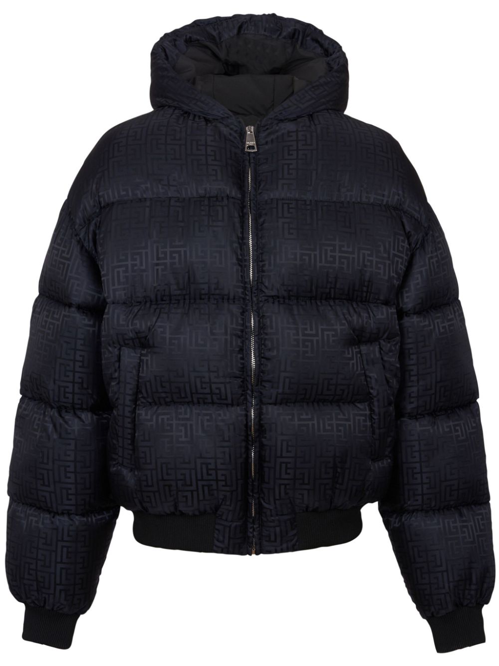 PB-monogram pattern puffer jacket<BR/><BR/><BR/>