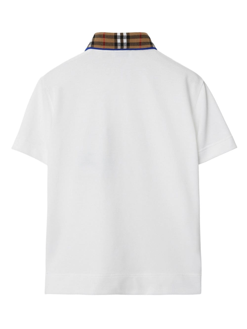 Check-collar cotton polo shirt<BR/><BR/> 8073160 A1464 BURBERRY KIDS 
