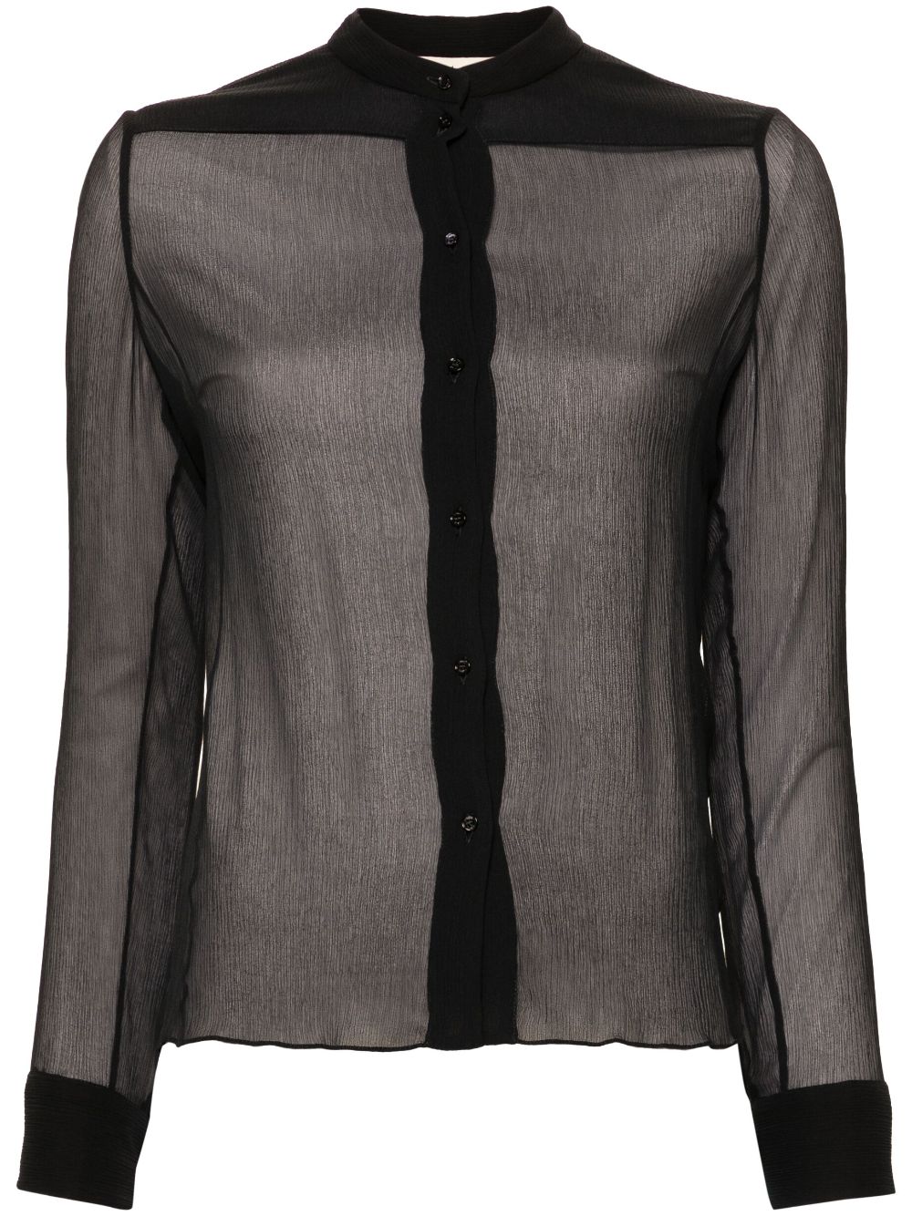 chiffon-crepe silk shirt<BR/><BR/>