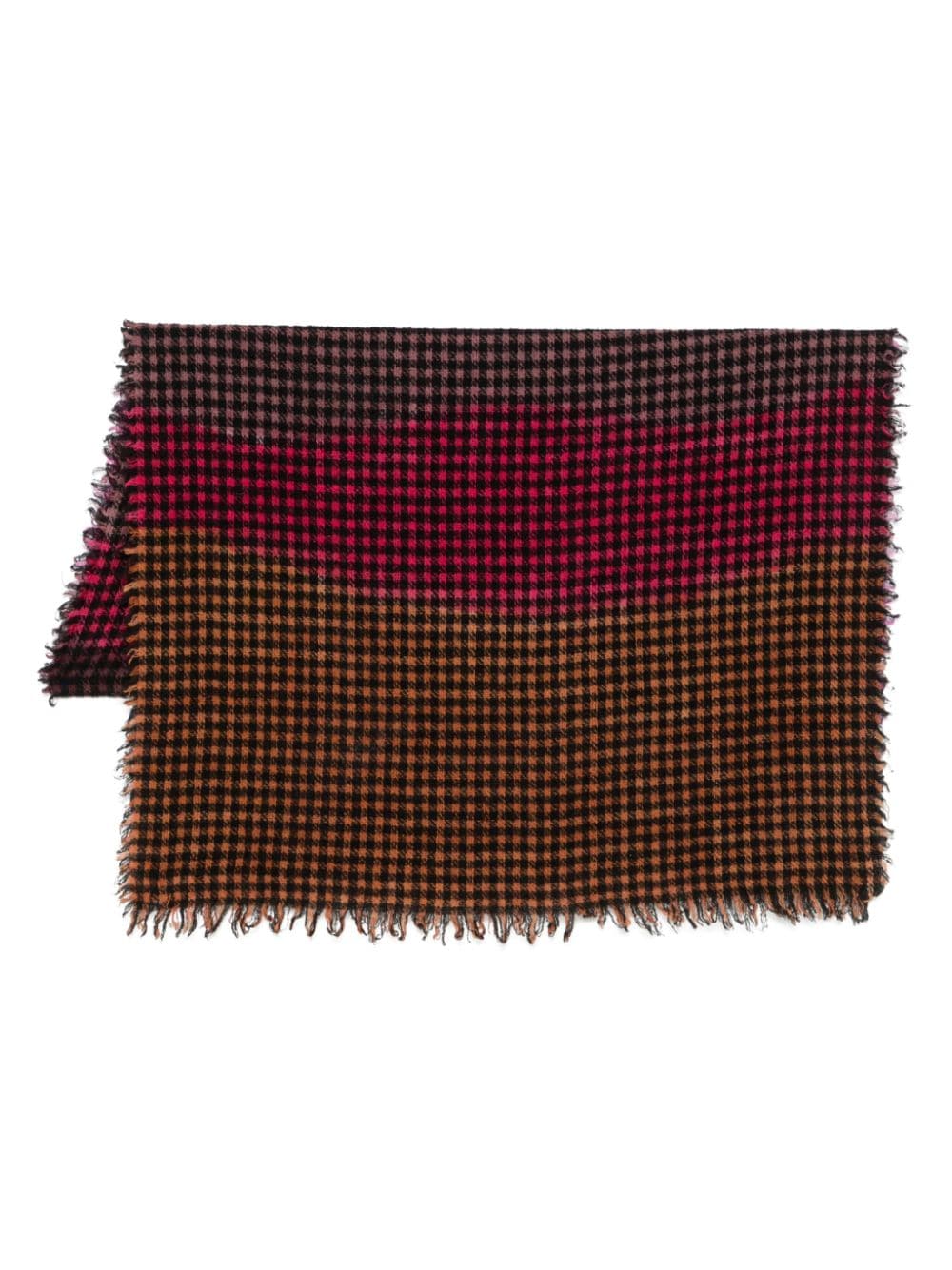 Houndstooth-pattern scarf<BR/><BR/>