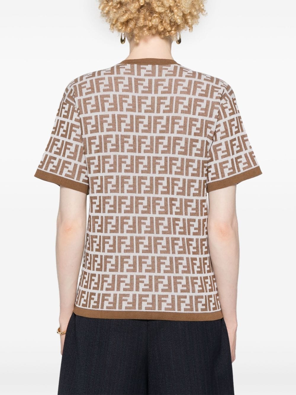 FF-pattern knitted T-shirt<BR/><BR/><BR/>