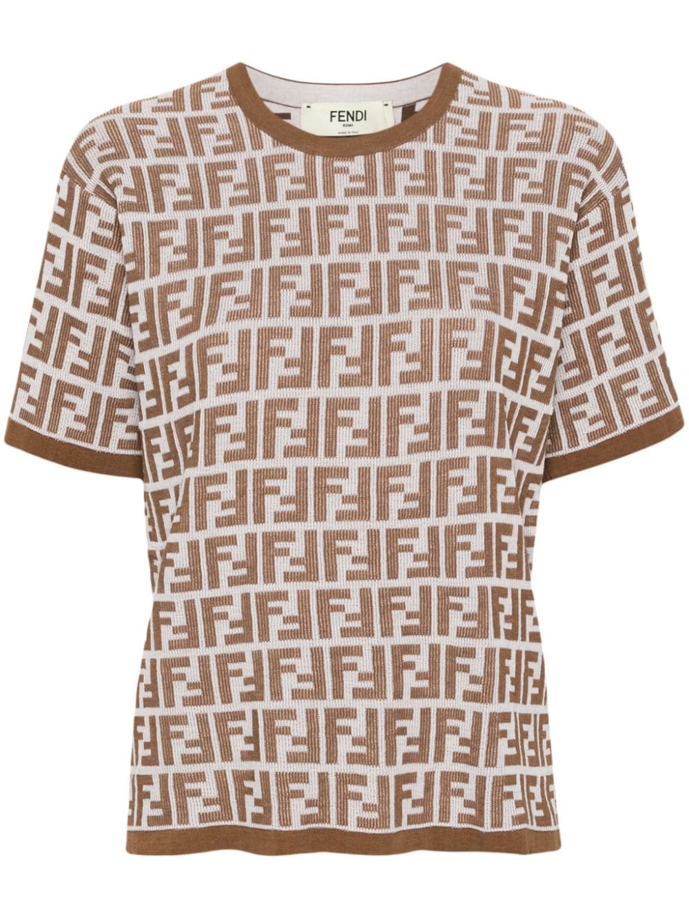 FF-pattern knitted T-shirt<BR/><BR/><BR/>