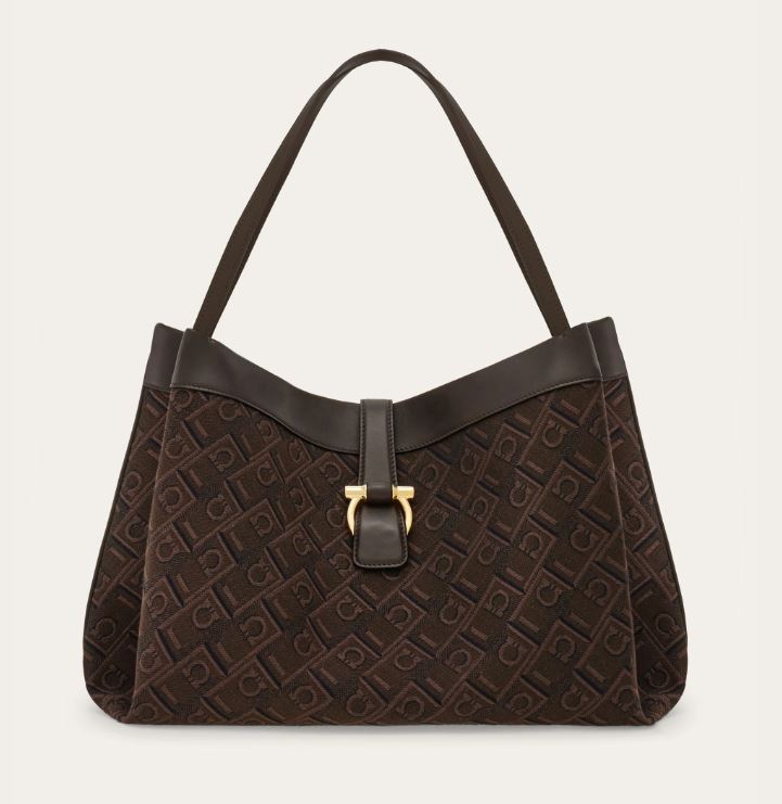 FERRAGAMO TOTE M0777395ESPRESSO TESTA DI MORO