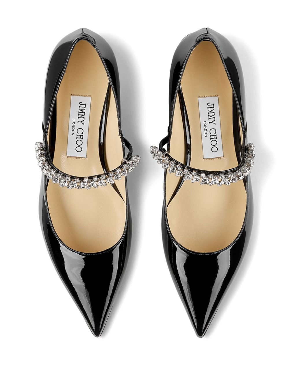 JIMMY CHOO BING PUMP FLAT PATBLACK