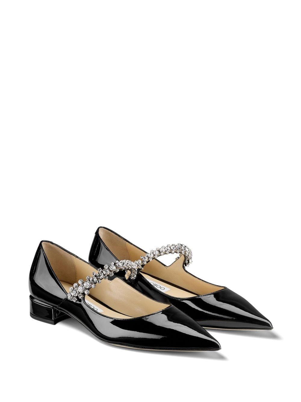 JIMMY CHOO BING PUMP FLAT PATBLACK