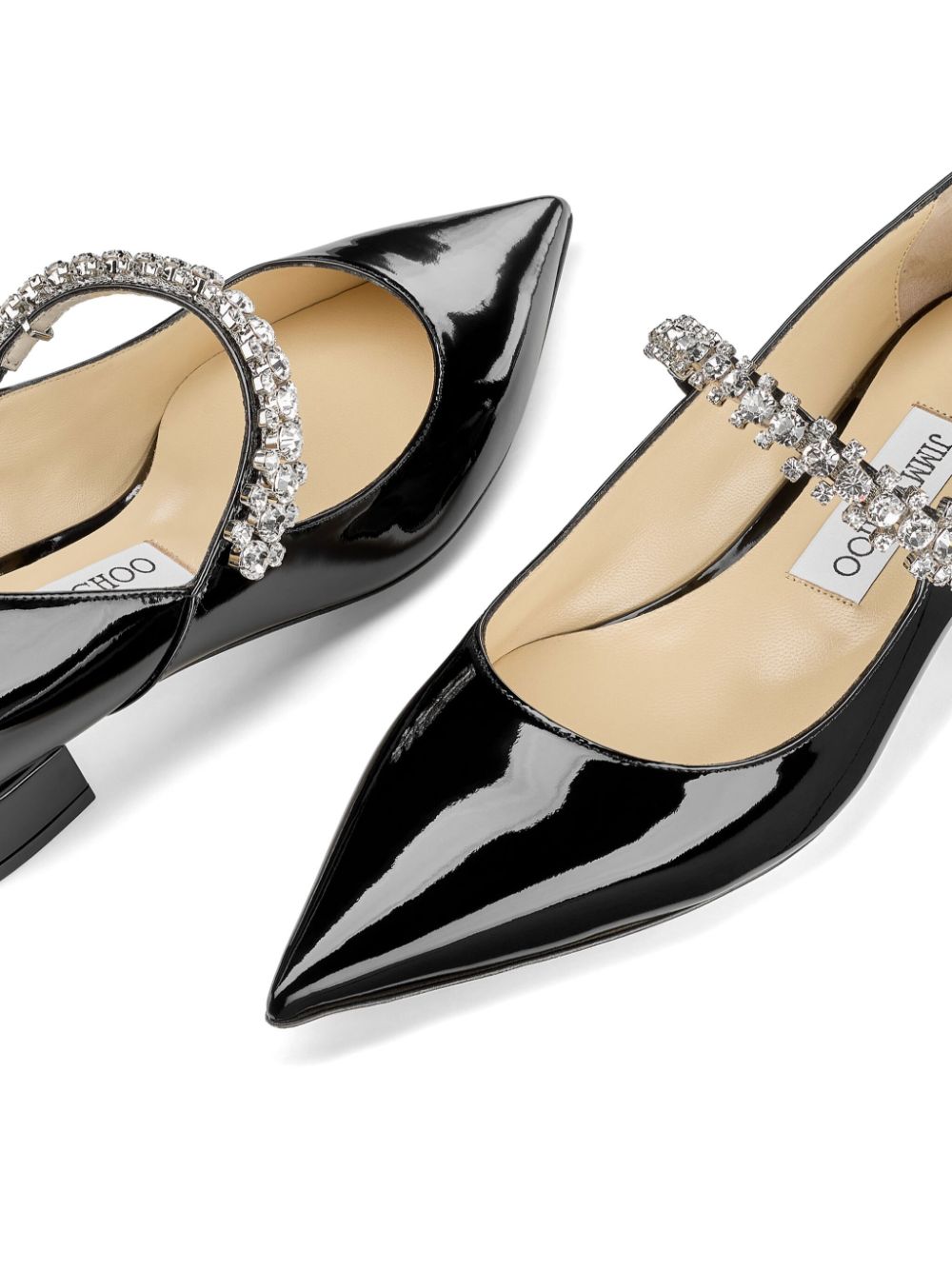 JIMMY CHOO BING PUMP FLAT PATBLACK