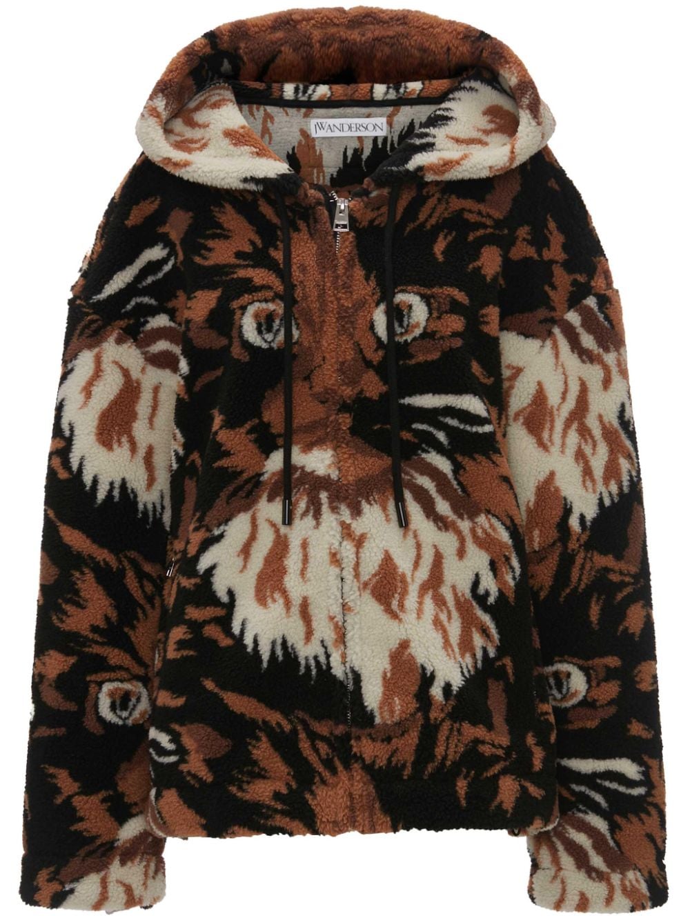 Faux-fur hooded jacket<BR/><BR/><BR/>