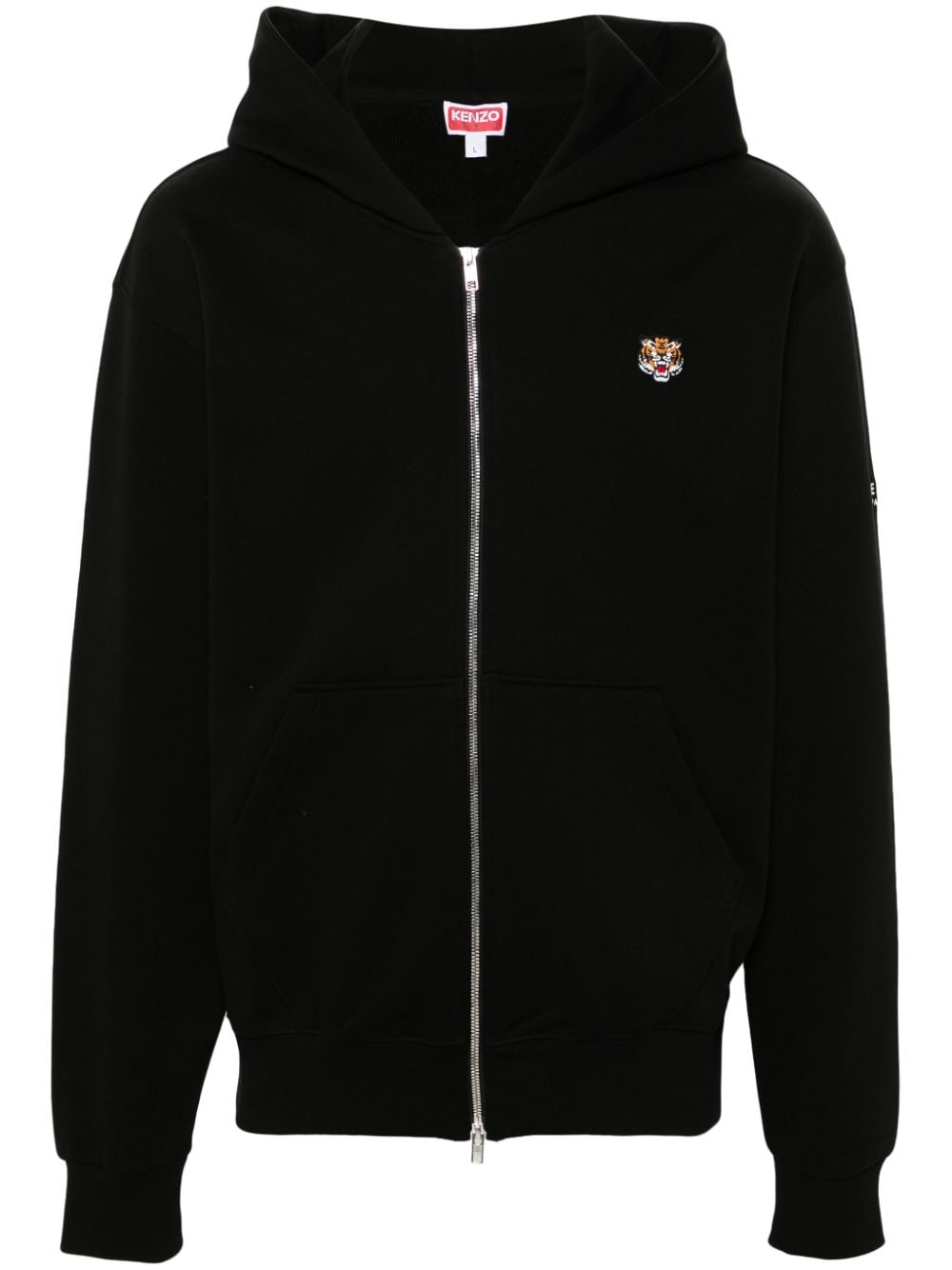 Lucky Tiger-motif zip-up hoodie<BR/><BR/><BR/>