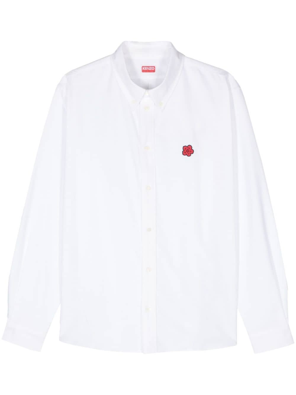 Boke Flower-embroidered cotton shirt<BR/><BR/><BR/>