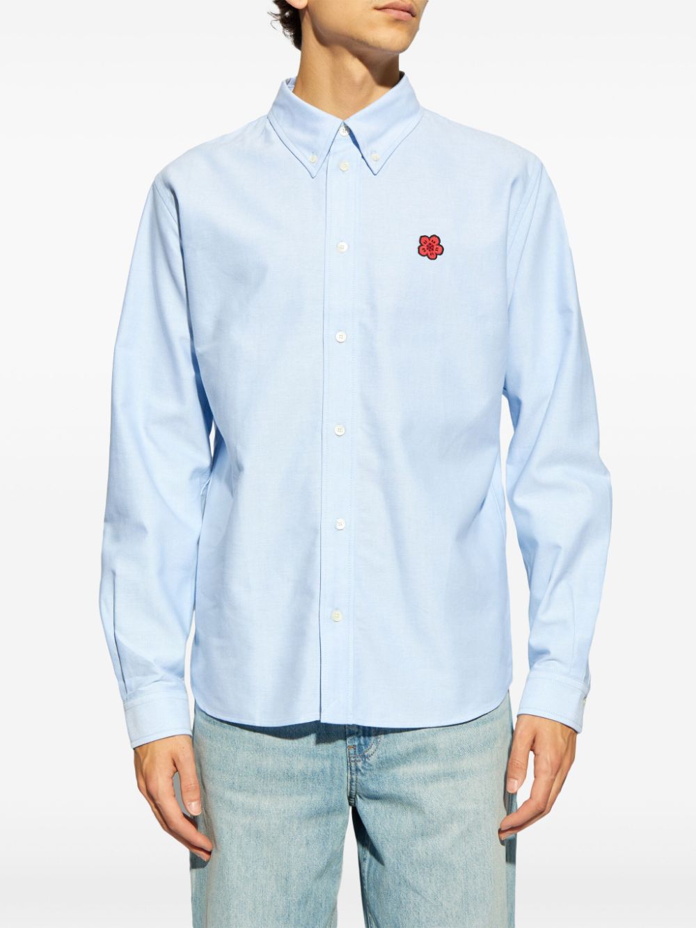 Embroidered-logo cotton shirt<BR/><BR/><BR/>