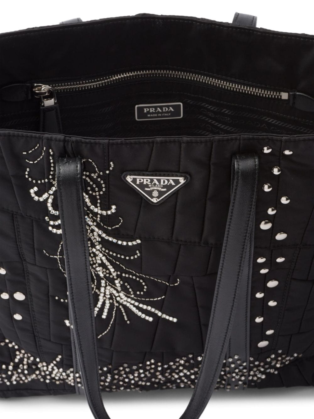 Medium RE-NYLON patchwork tote bag 1BG459 2CZMF0002 PRADA 