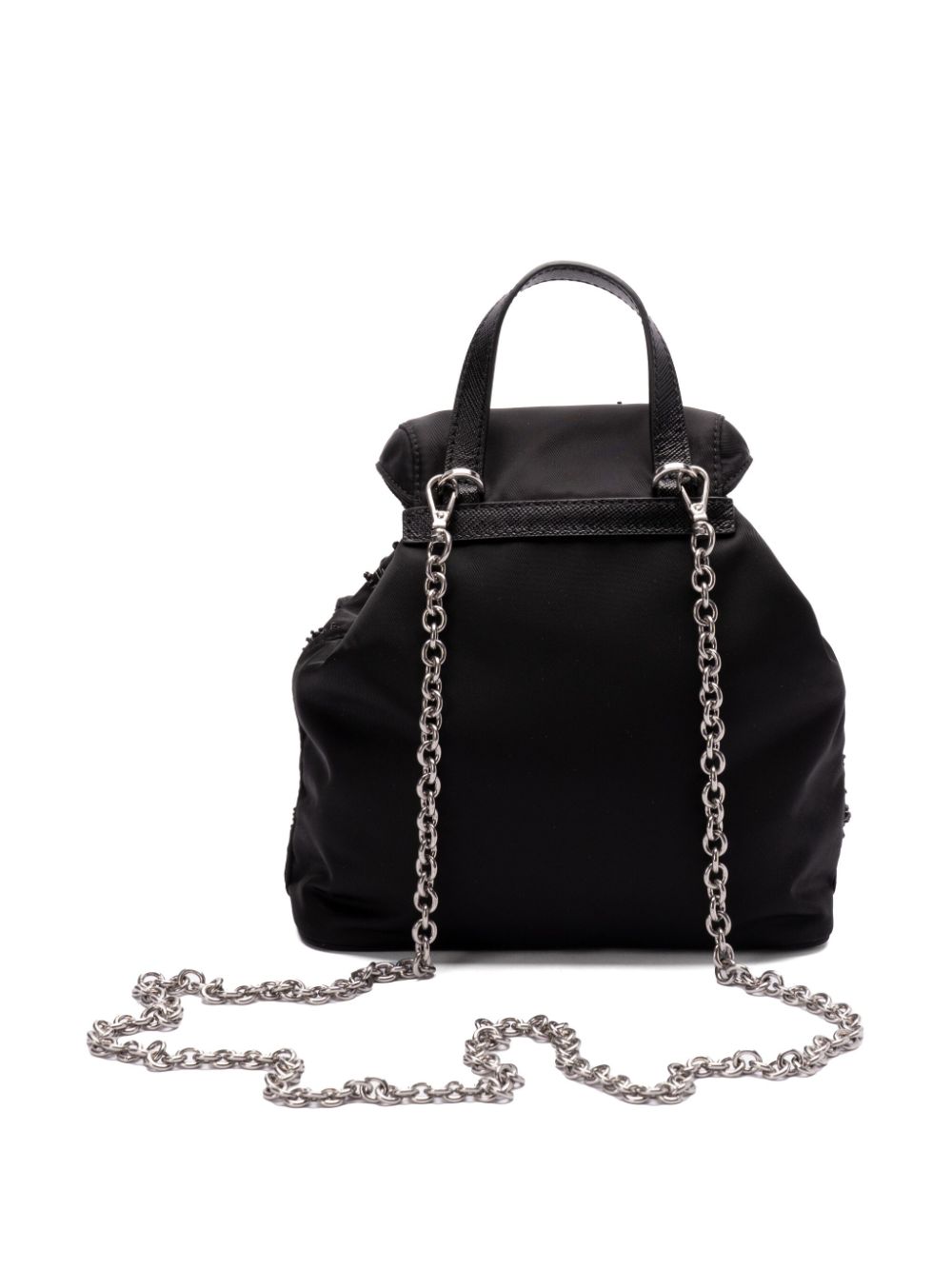 ENAMEL triangle-logo backpack 1BH029 2C4YF0002 PRADA 