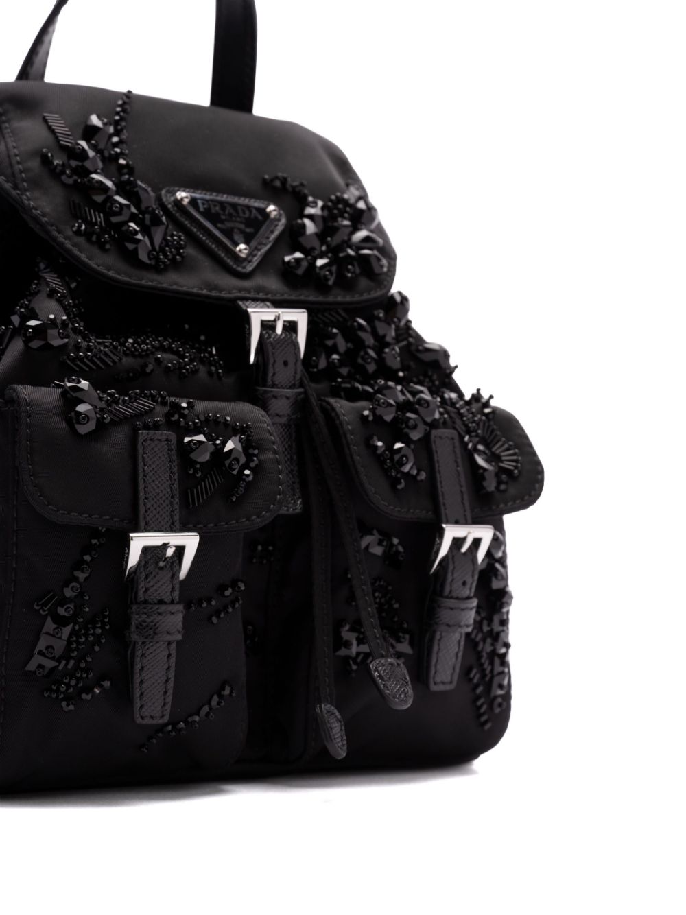 ENAMEL triangle-logo backpack 1BH029 2C4YF0002 PRADA 