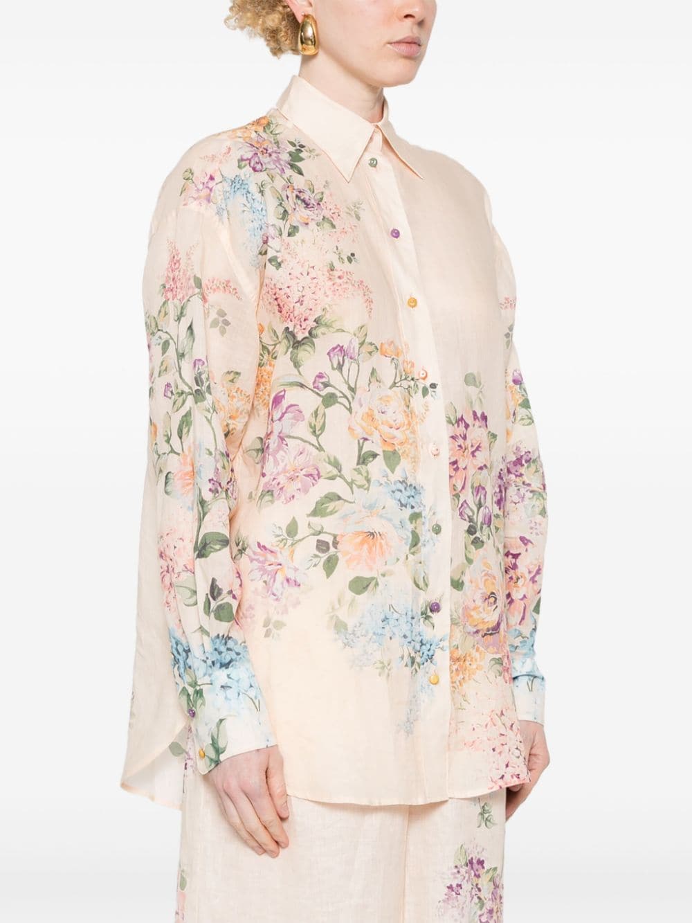 ZIMMERMANN 9862TSS241CREAM WATERCOLOUR FLORAL