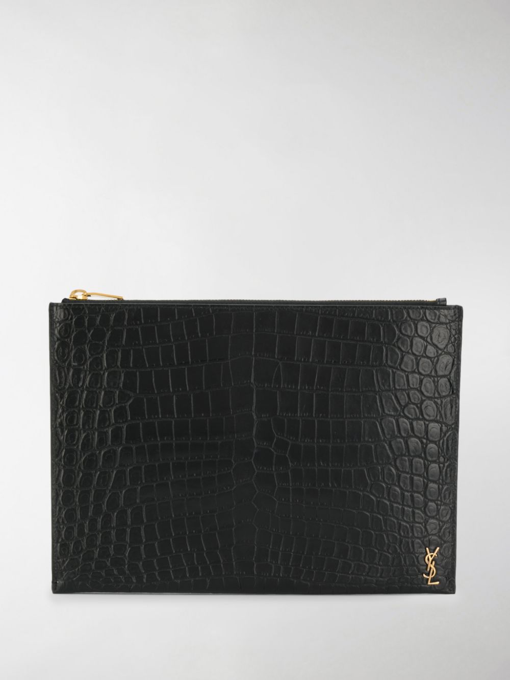 Crocodile effect pouch 607779 DZE0W1000 SAINT LAURENT 