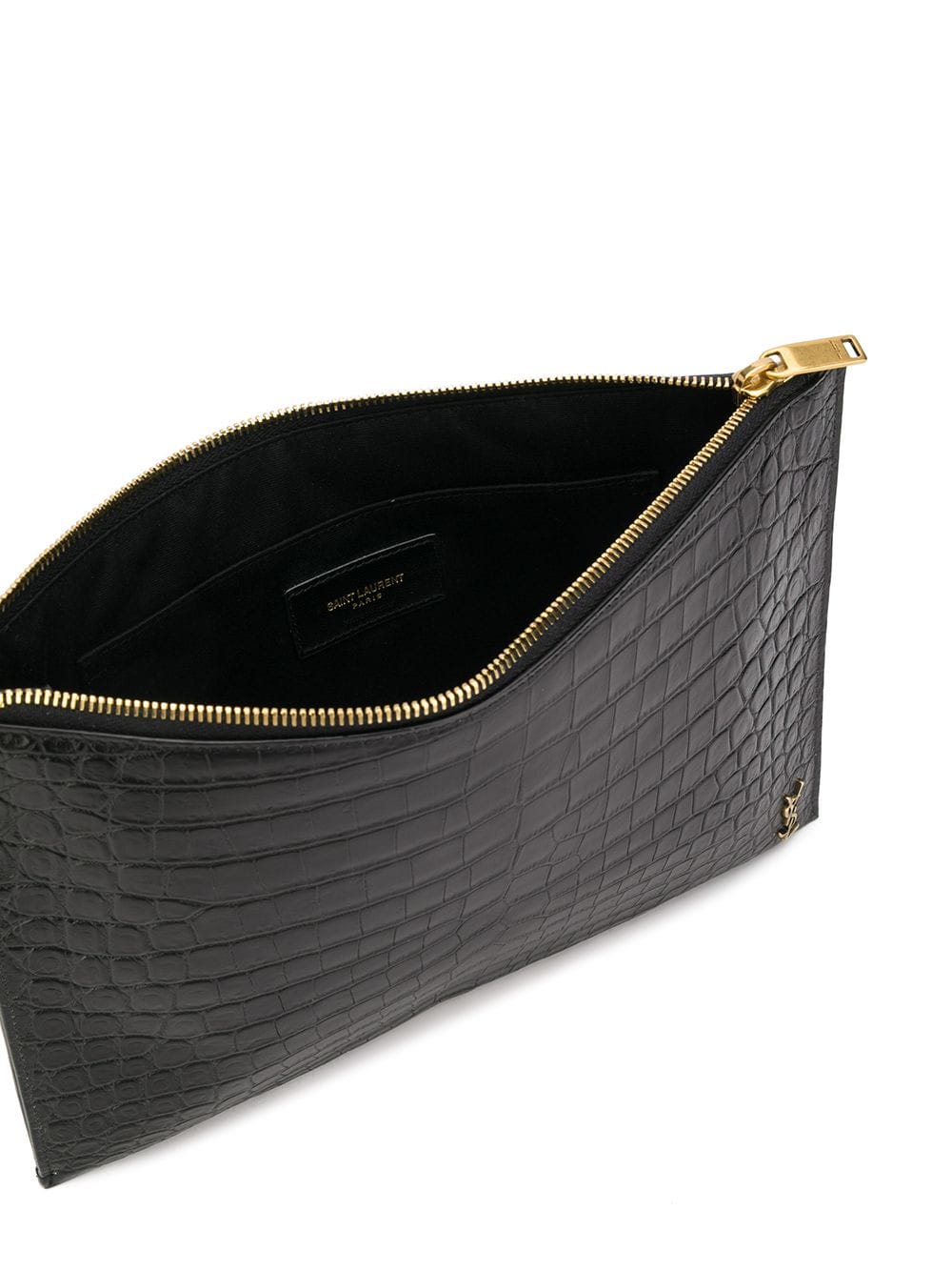 Crocodile effect pouch 607779 DZE0W1000 SAINT LAURENT 