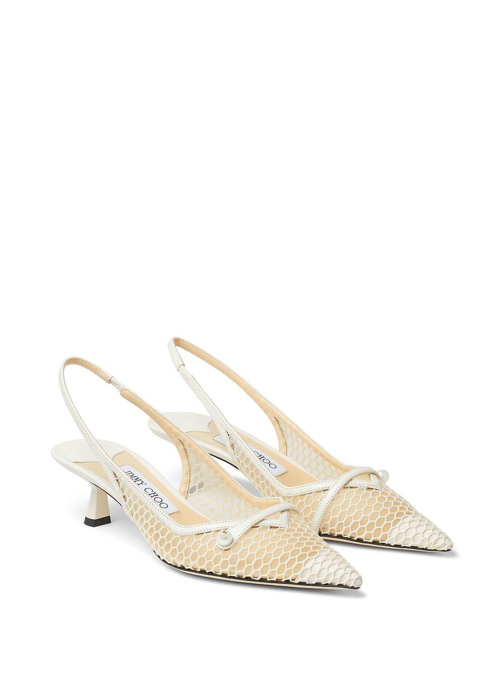 JIMMY CHOO AMITA 45WHITE/LATTE