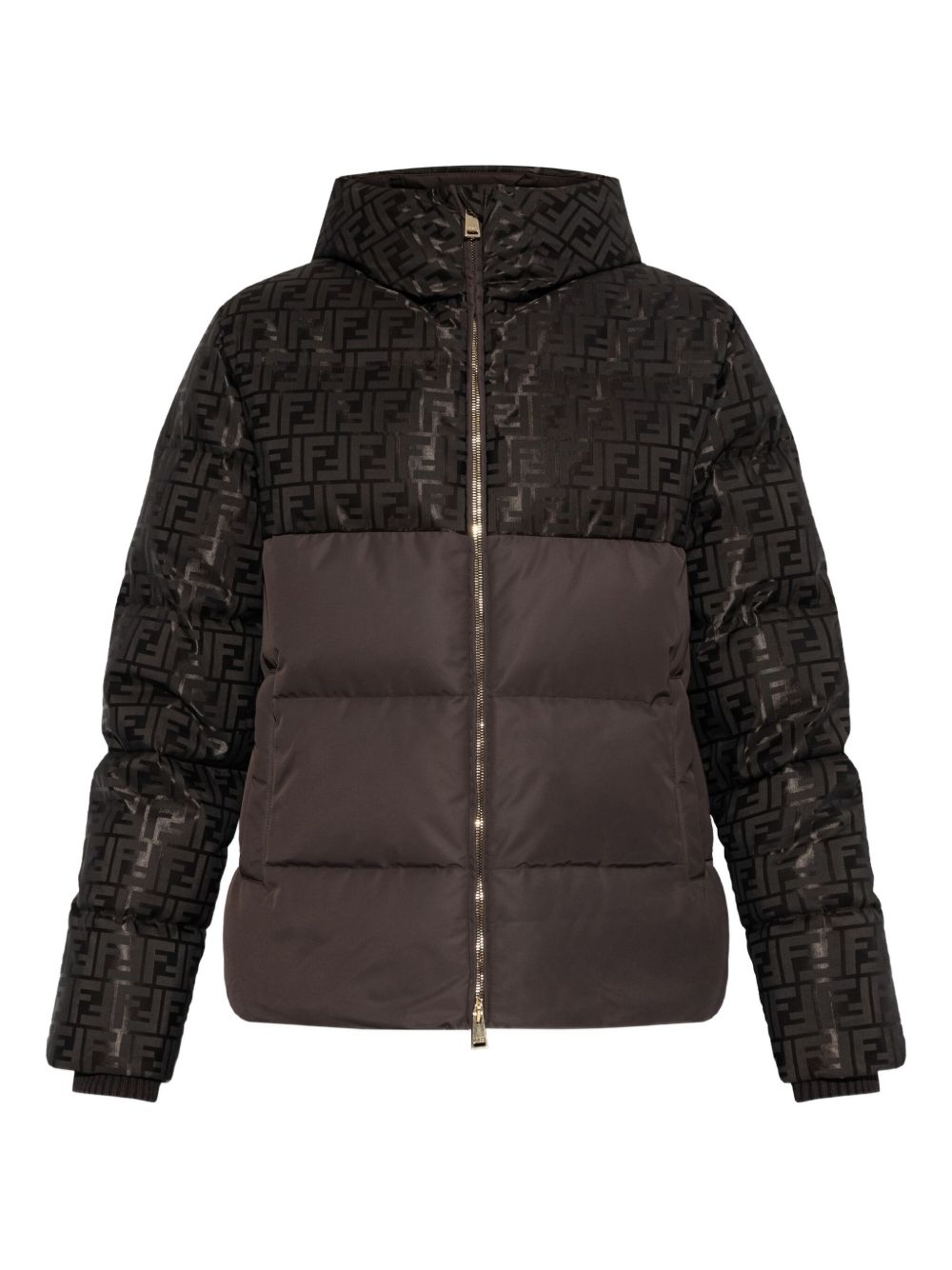 Down Jacket With Ff Jacquard Insert FAN226 AT91F1T6H FENDI 