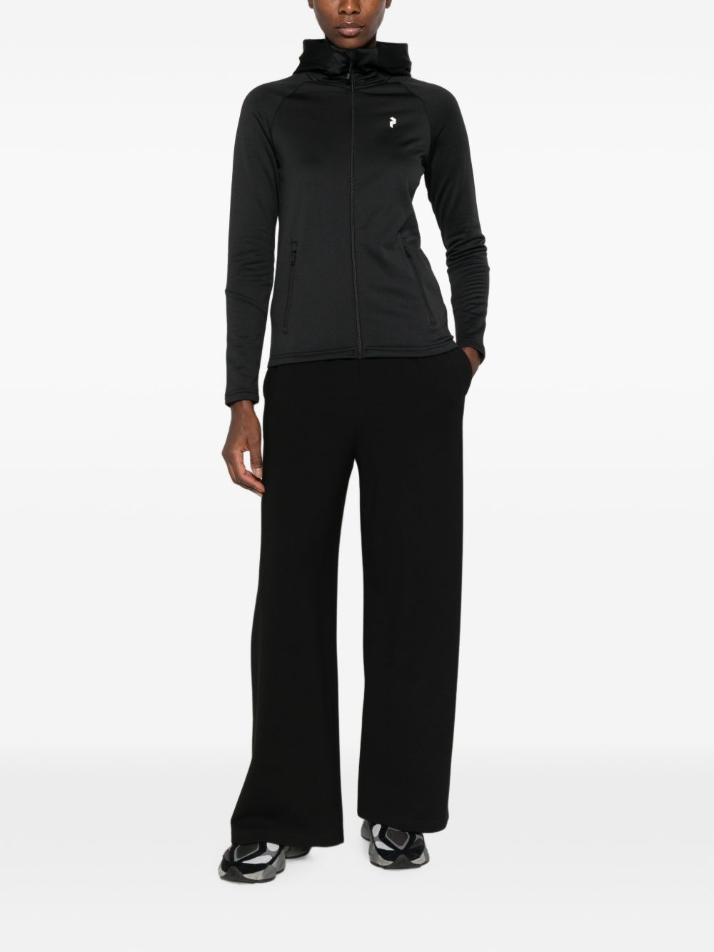 logo-print zip-up sweatshirt G80574030 BLACK-BLACK PEAK PERFORMANCE 