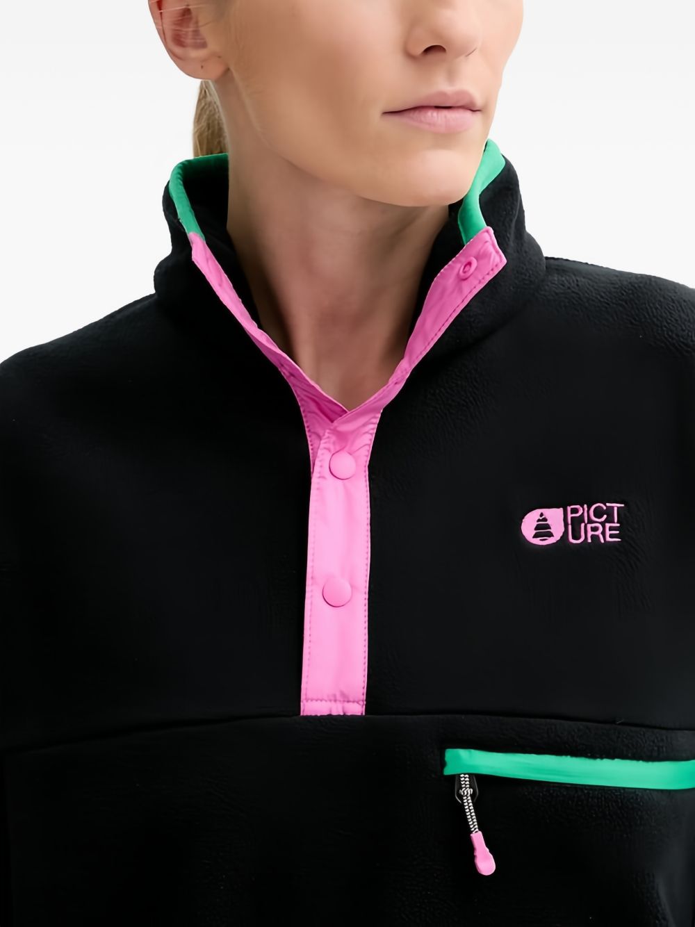 ARCCA W 1/4 FLEECE sweater SWT0182 BLACK PICTURE 
