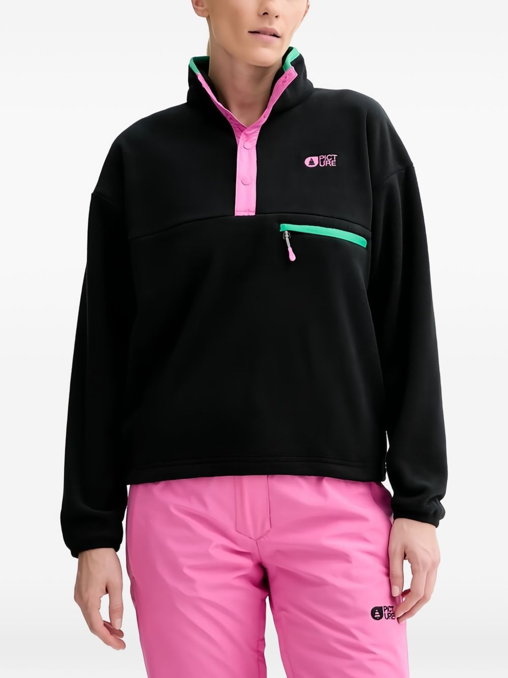 ARCCA W 1/4 FLEECE sweater SWT0182 BLACK PICTURE 