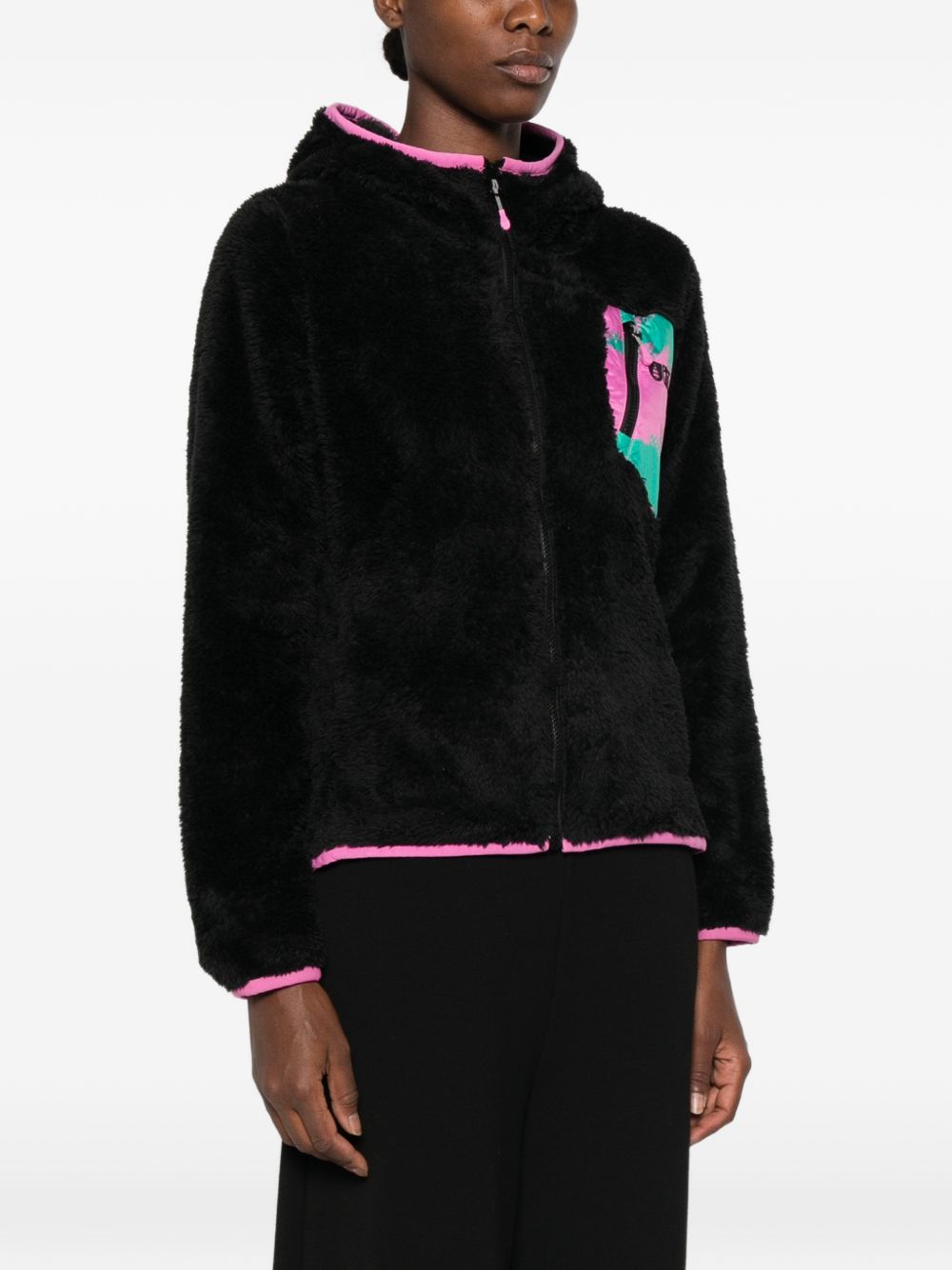 fleece zip-up hoodie SWT0190 BLACK PICTURE 