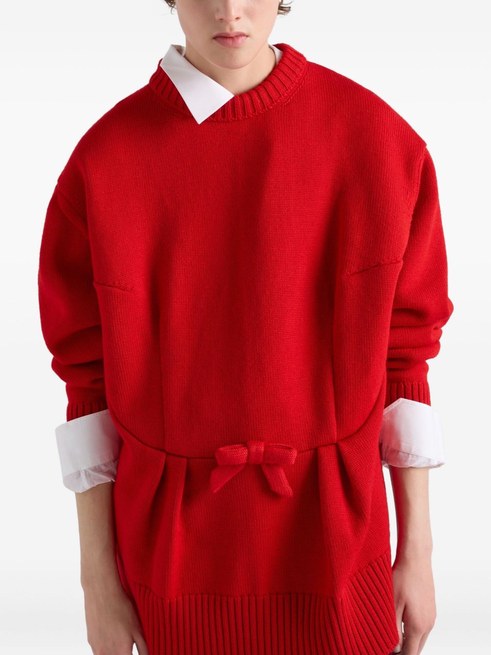 Wool sweater with bow P24V2P18JO S-OOOF0011 PRADA 