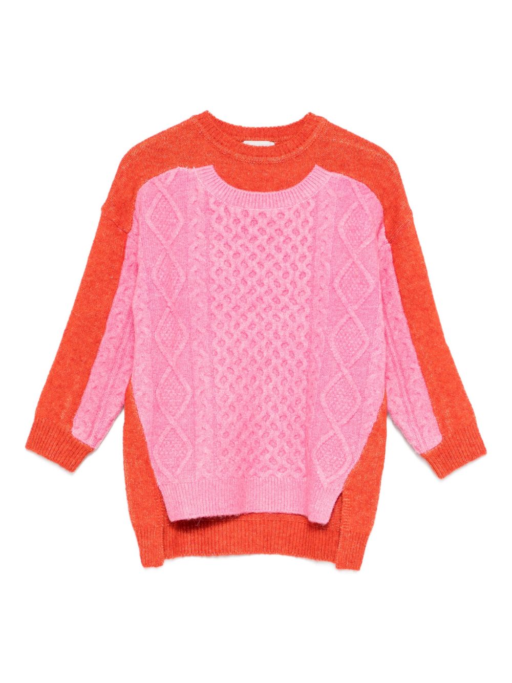 Asymmetric cable-knit sweater TX9B00 Z2292999 STELLA McCARTNEY KIDS 