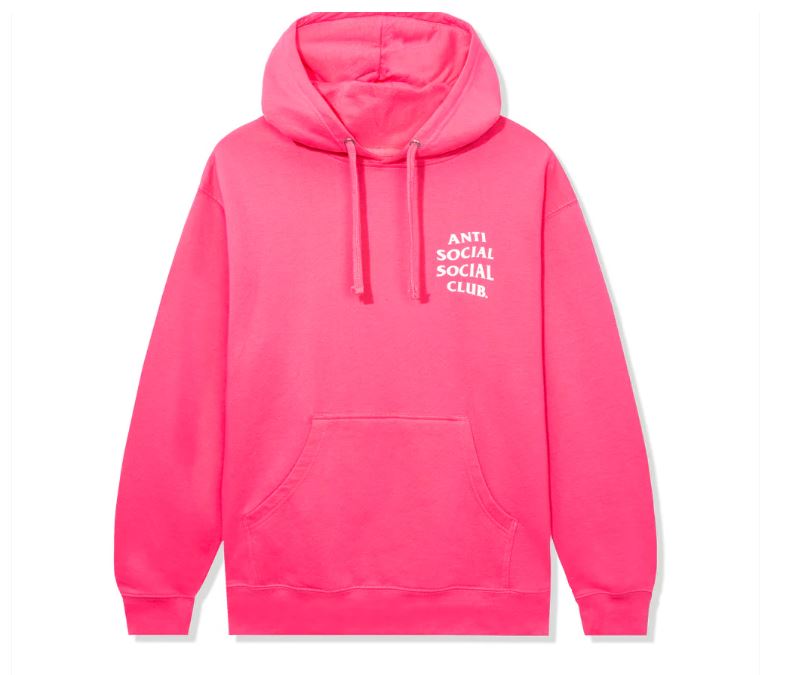 Logo hoodie ASSC070012 PINK ANTI SOCIAL SOCIAL CLUB 