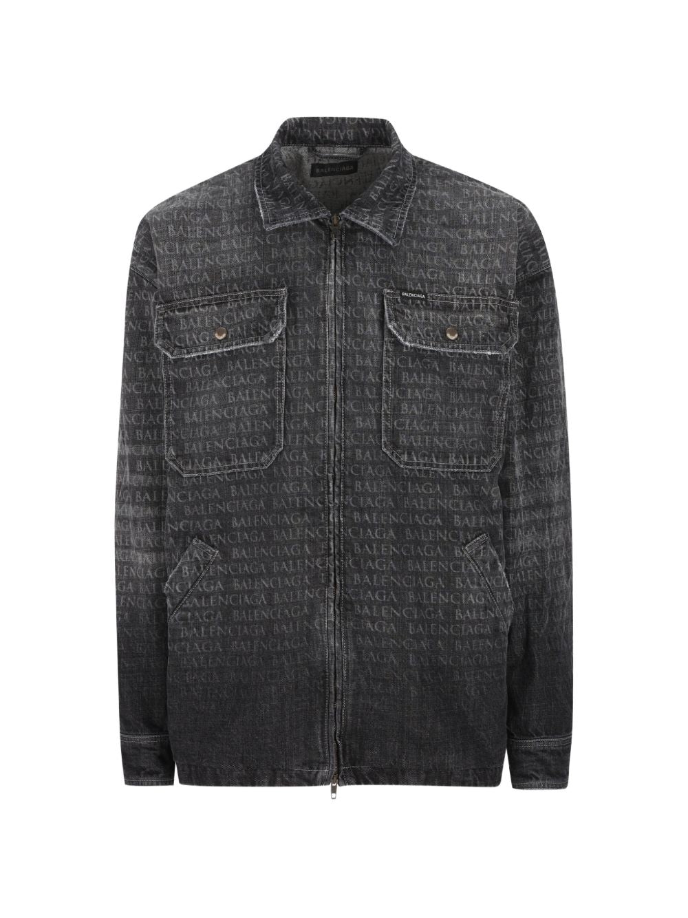 chest pockets logo print shirt jacket 856919 TTWA51269 BALENCIAGA 