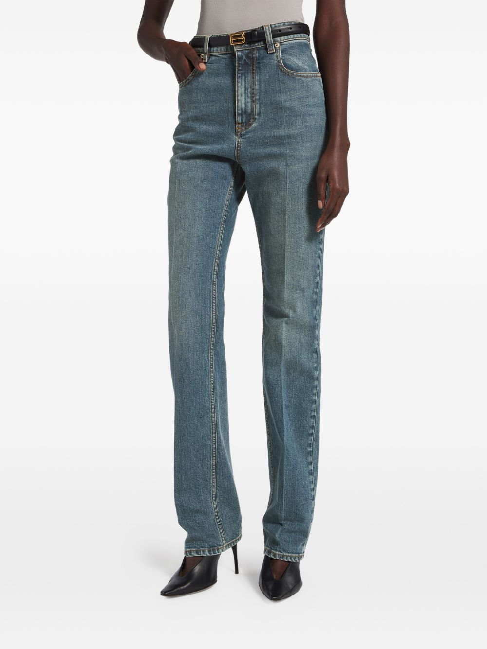 High Waist Slim Jeans 872177 TUW694129 BALENCIAGA 