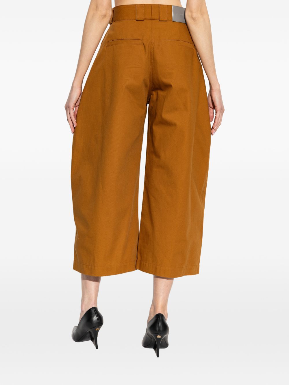 pleated wide-leg cropped trousers 872548 TUP222602 BALENCIAGA 