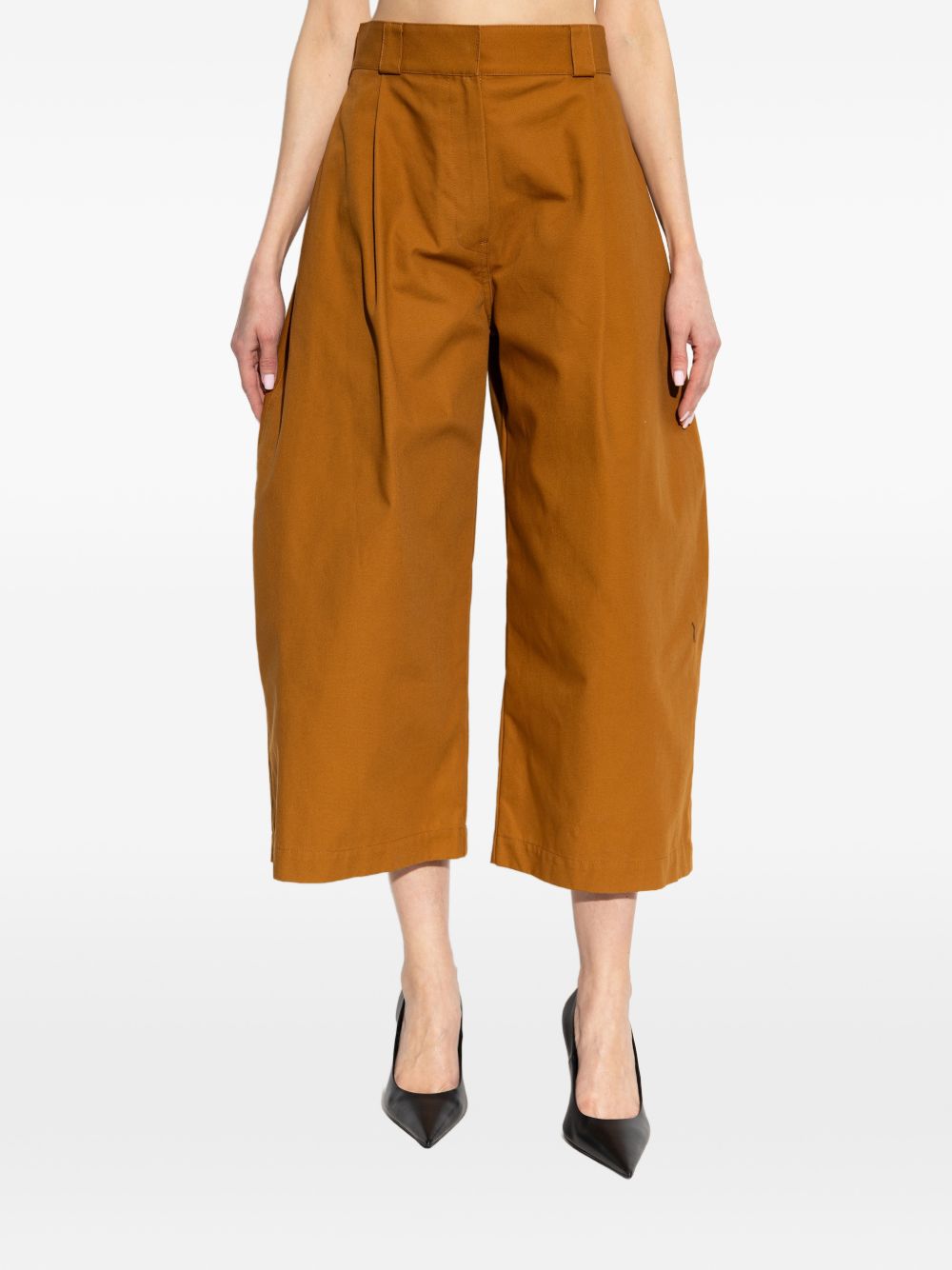 pleated wide-leg cropped trousers 872548 TUP222602 BALENCIAGA 