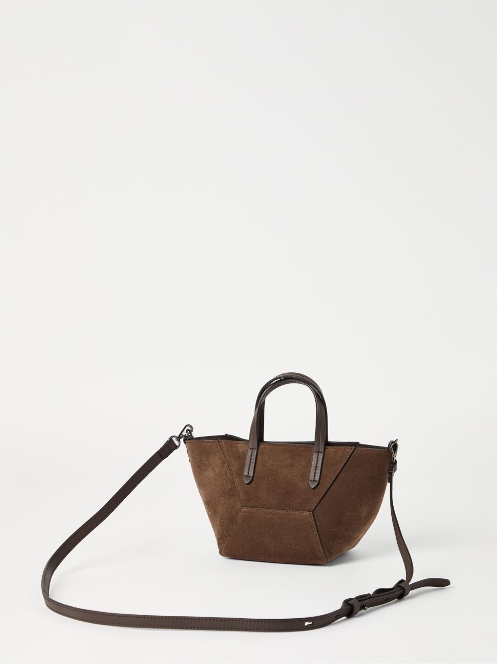 Duo mini suede bag with monili MBDLD2675 C8769 BRUNELLO CUCINELLI 