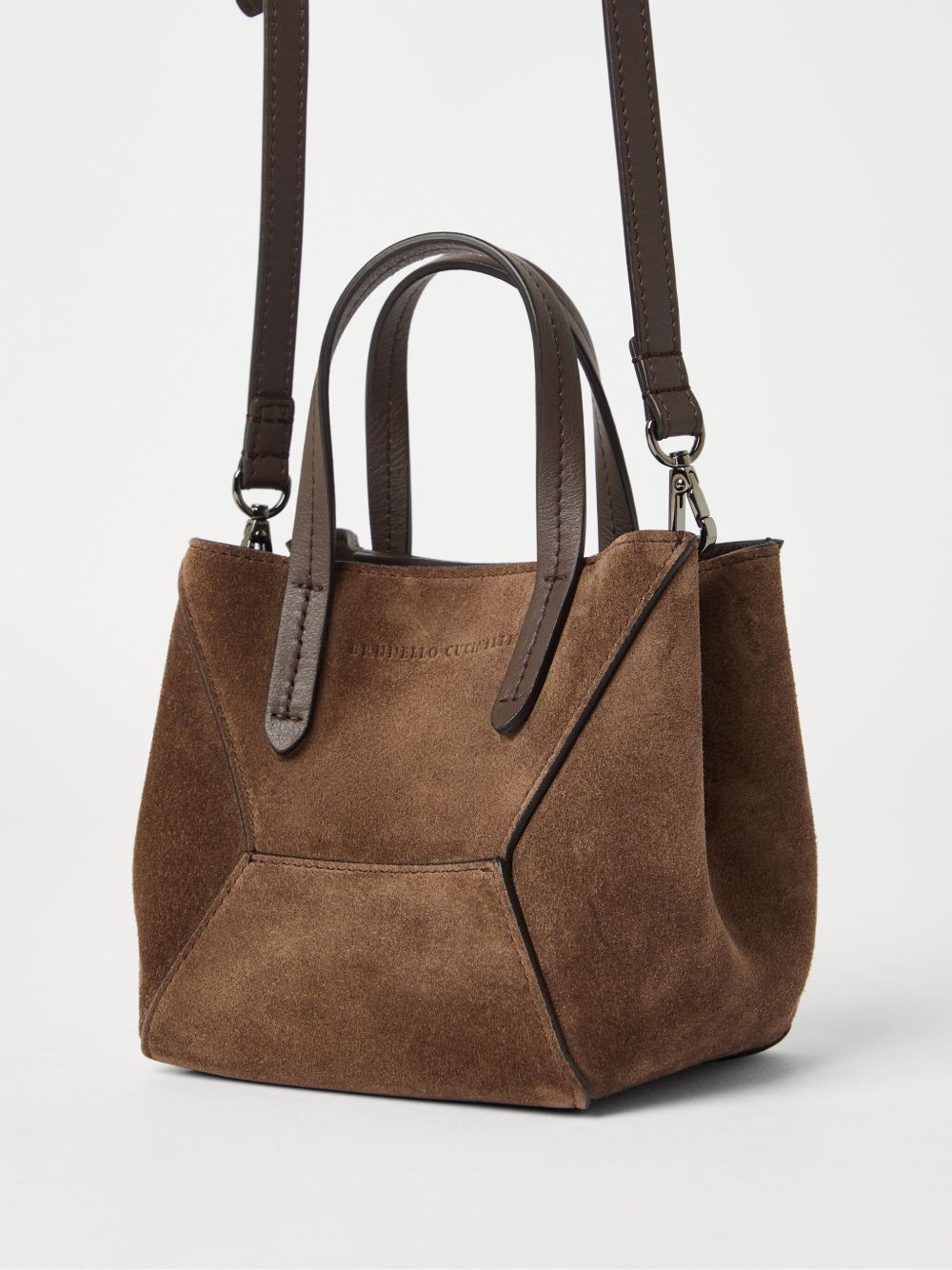 Duo mini suede bag with monili MBDLD2675 C8769 BRUNELLO CUCINELLI 