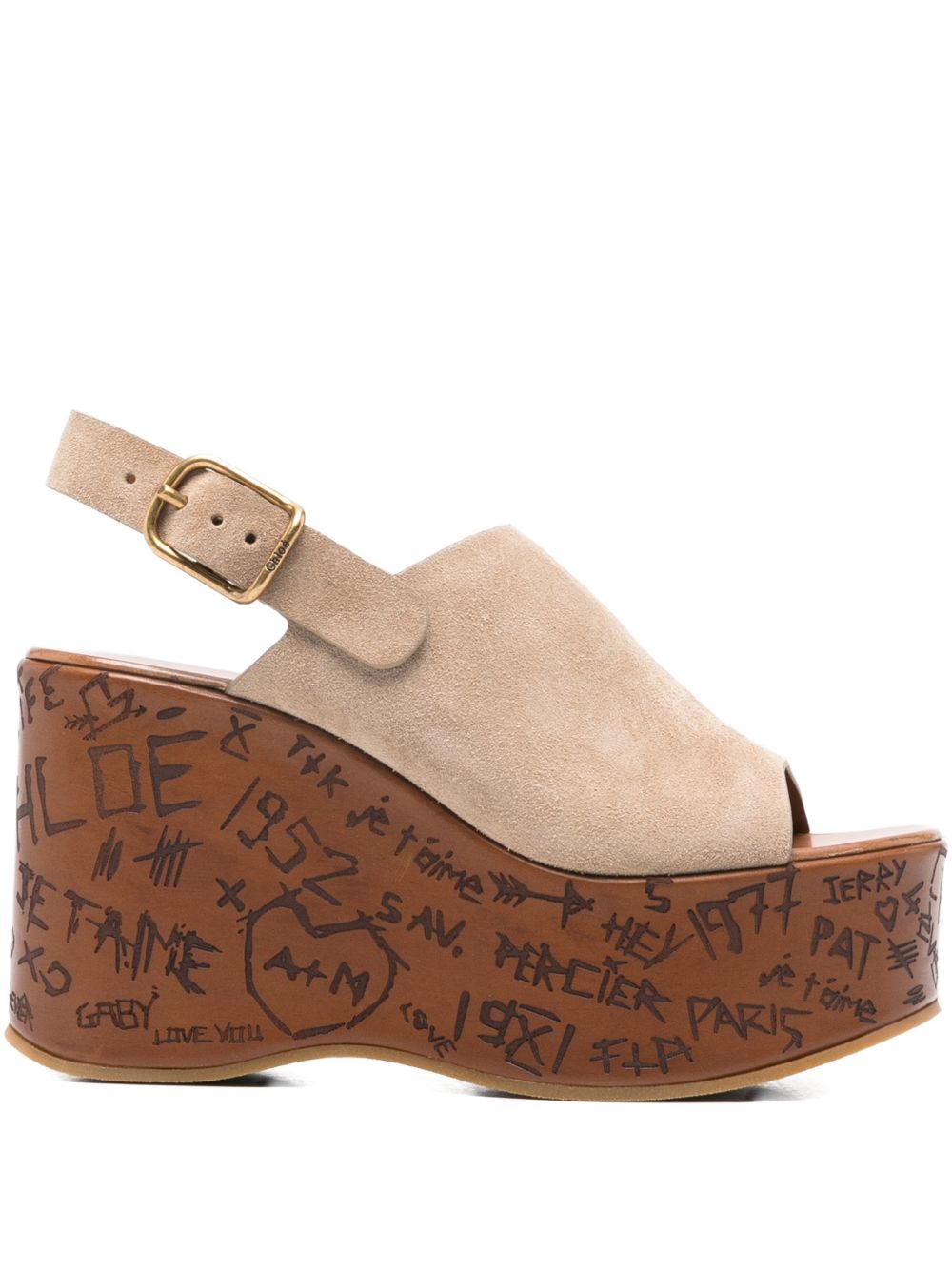 Maxime Wedge Sandals CH25A10GRY 751 CHLOÉ 