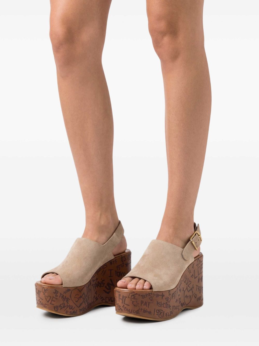 Maxime Wedge Sandals CH25A10GRY 751 CHLOÉ 