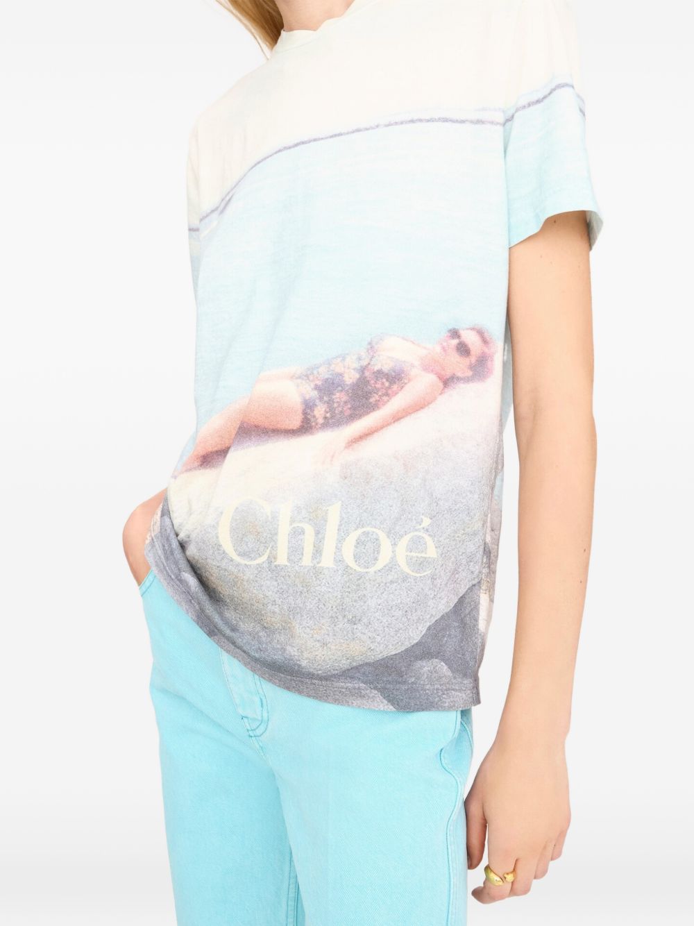 Crew-neck logo T-shirt CH26UJH11288 107 CHLOÉ 