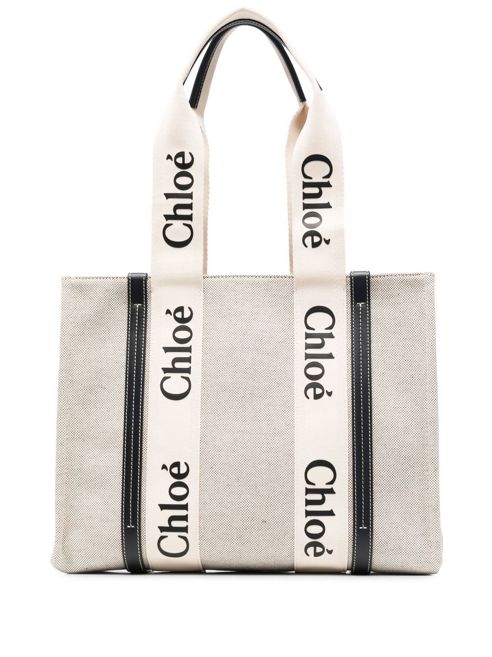 Woody medium linen tote bag CHC22AS383I26 91J CHLOÉ 